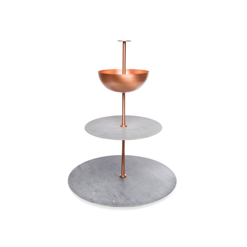 PAOLA C. EO05 LUNAR CYCLE Stand in marble and Copper